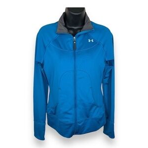 XS Under Armour Teal Blue Athletic Jacket Long Sleeve Stretch Activewear
